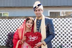 Gaurav Amulya Indian Gujarati Telugu Wedding Bride Groom Closeup Picture with Love Heart sign San Francisco Bay areas best photographer Yash Doshi Photography